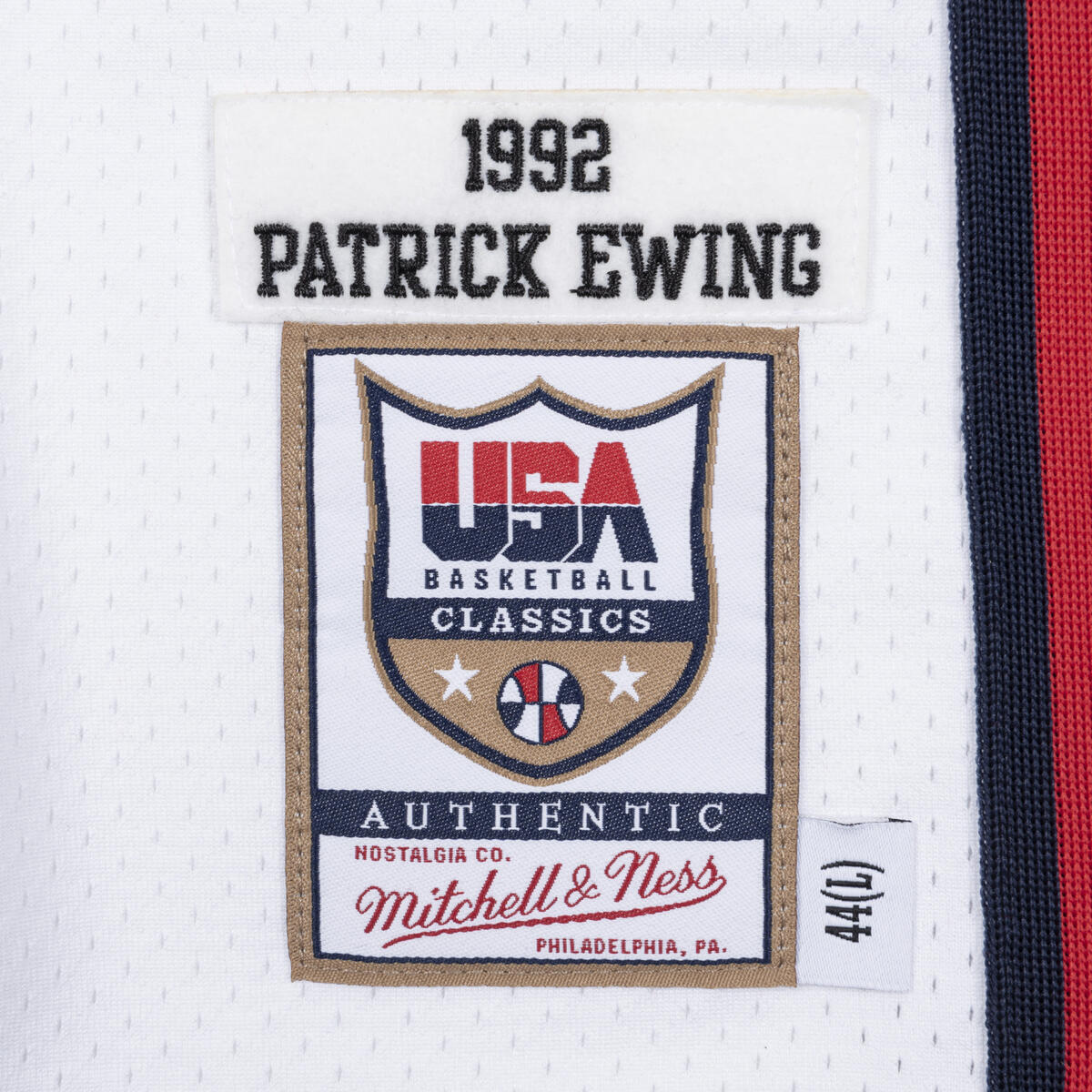 NBA AUTHENTIC JERSEY USA 1992 PATRICK EWING - White - Image 3