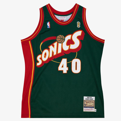 NBA AUTHENTIC JERSEY SUPERSONICS 1995 SHAWN KEMP Dark Green AJY4CP19174-SSUDKGN95SKE - Image 1