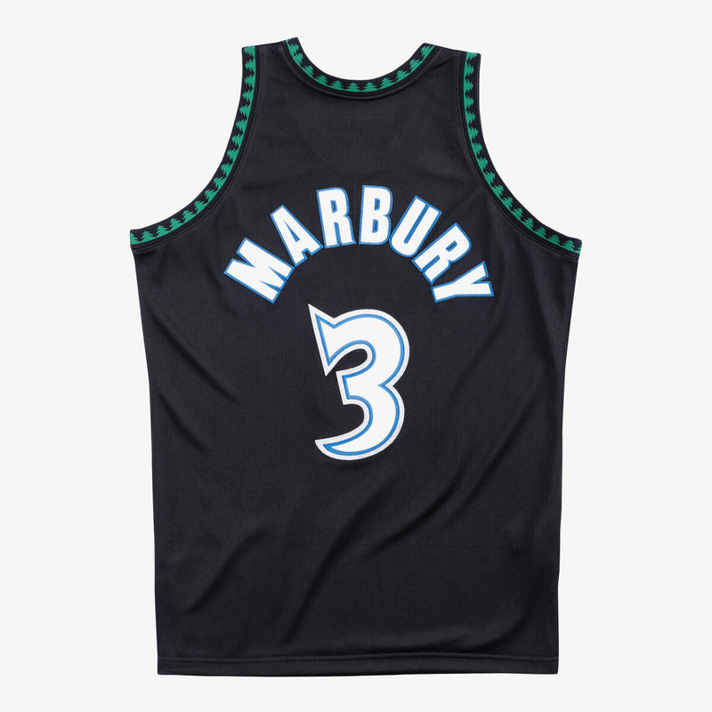 NBA AUTHENTIC ALT JERSEY TIMBERWOLVES 1997 STEPHEN MARBURY Black AJY4EL18019-MTIBLCK97SMB - Image 2