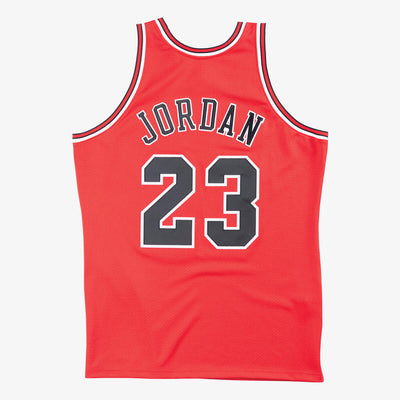 NBA AUTHENTIC ROAD FINALS JERSEY BULLS 1995 MICHAEL JORDAN - Scarlet - Image 2