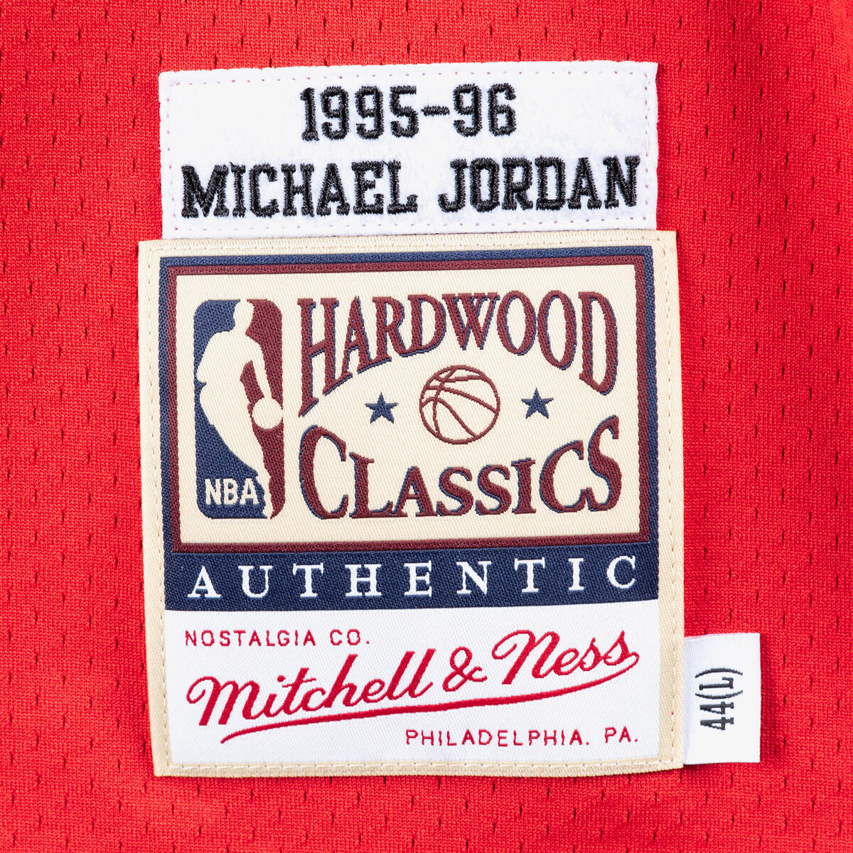 NBA AUTHENTIC ROAD FINALS JERSEY BULLS 1995 MICHAEL JORDAN - Scarlet - Image 3