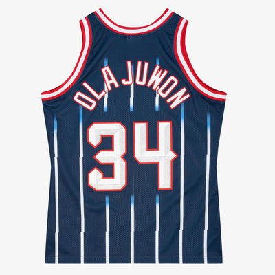 NBA AUTHENTIC ROAD JERSEY ROCKETS 1996 HAKEEM OLAJUWON Navy AJY4GS18085-HRONAVY96HOL - Image 2