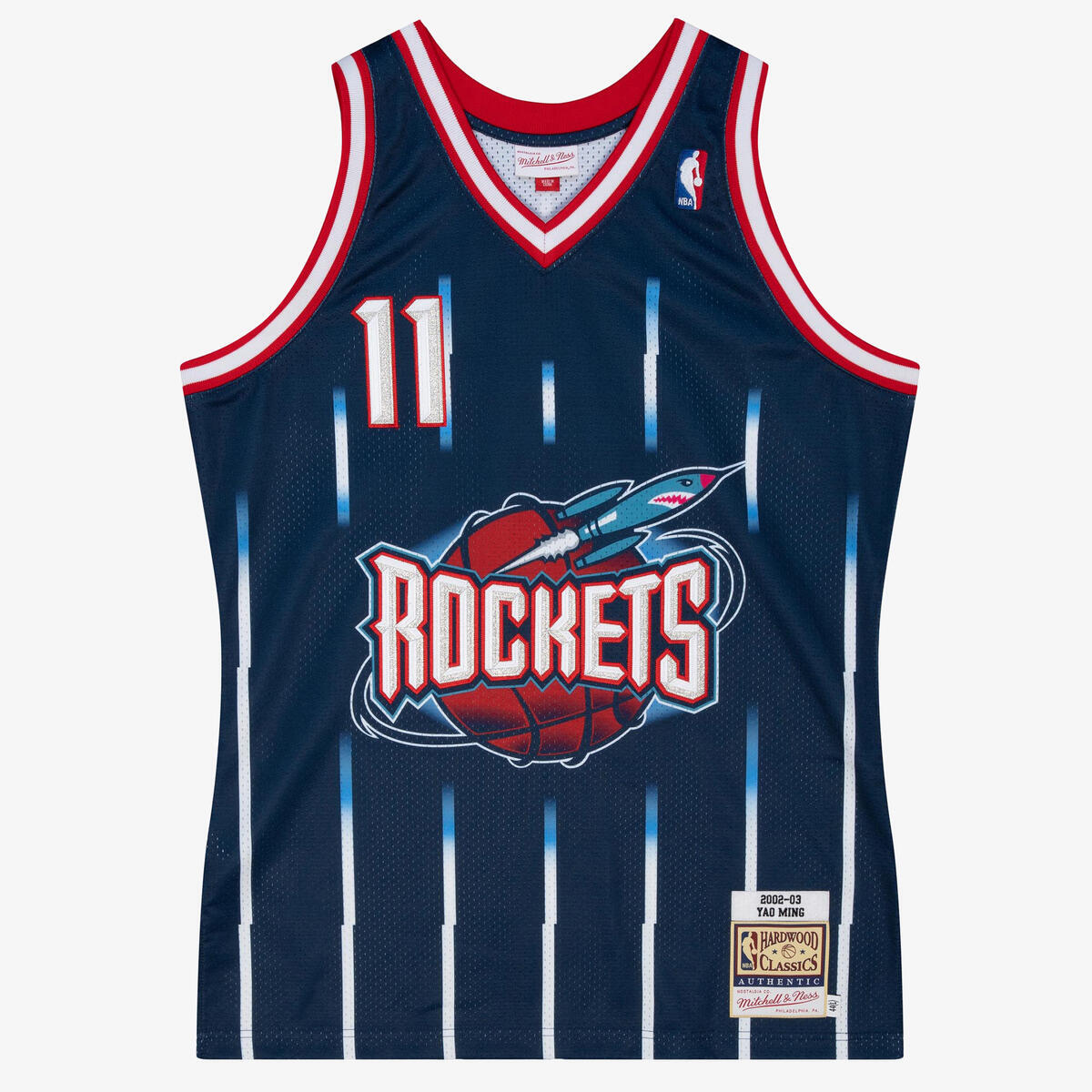 NBA AUTHENTIC ROAD JERSEY ROCKETS 2002 YAO MING Navy AJY4GS18087-HRONAVY02YMI - Image 1