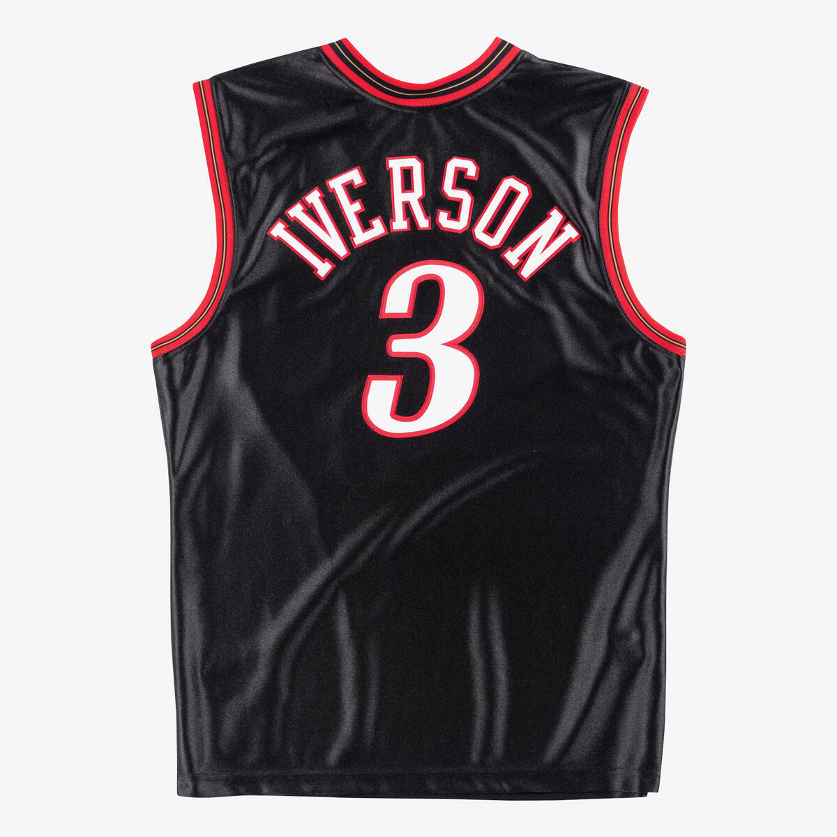 NBA AUTHENTIC ROAD FINALS JERSEY 76ERS 2000 ALLEN IVERSON Black AJY4GS18104-P76BLCK00AIV - Image 2