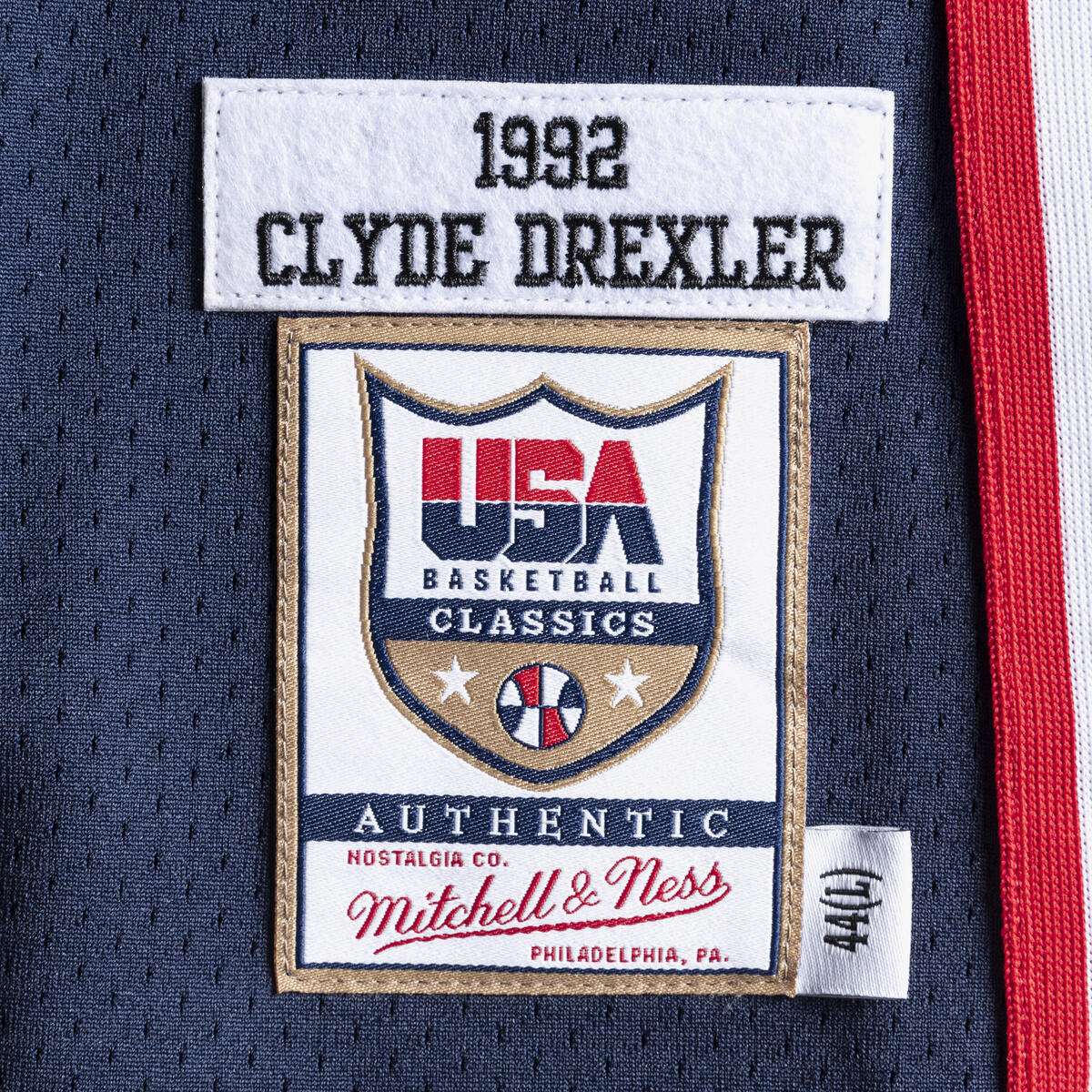 NBA AUTHENTIC JERSEY TEAM USA 1992 CLYDE DREXLER - Navy - Image 3