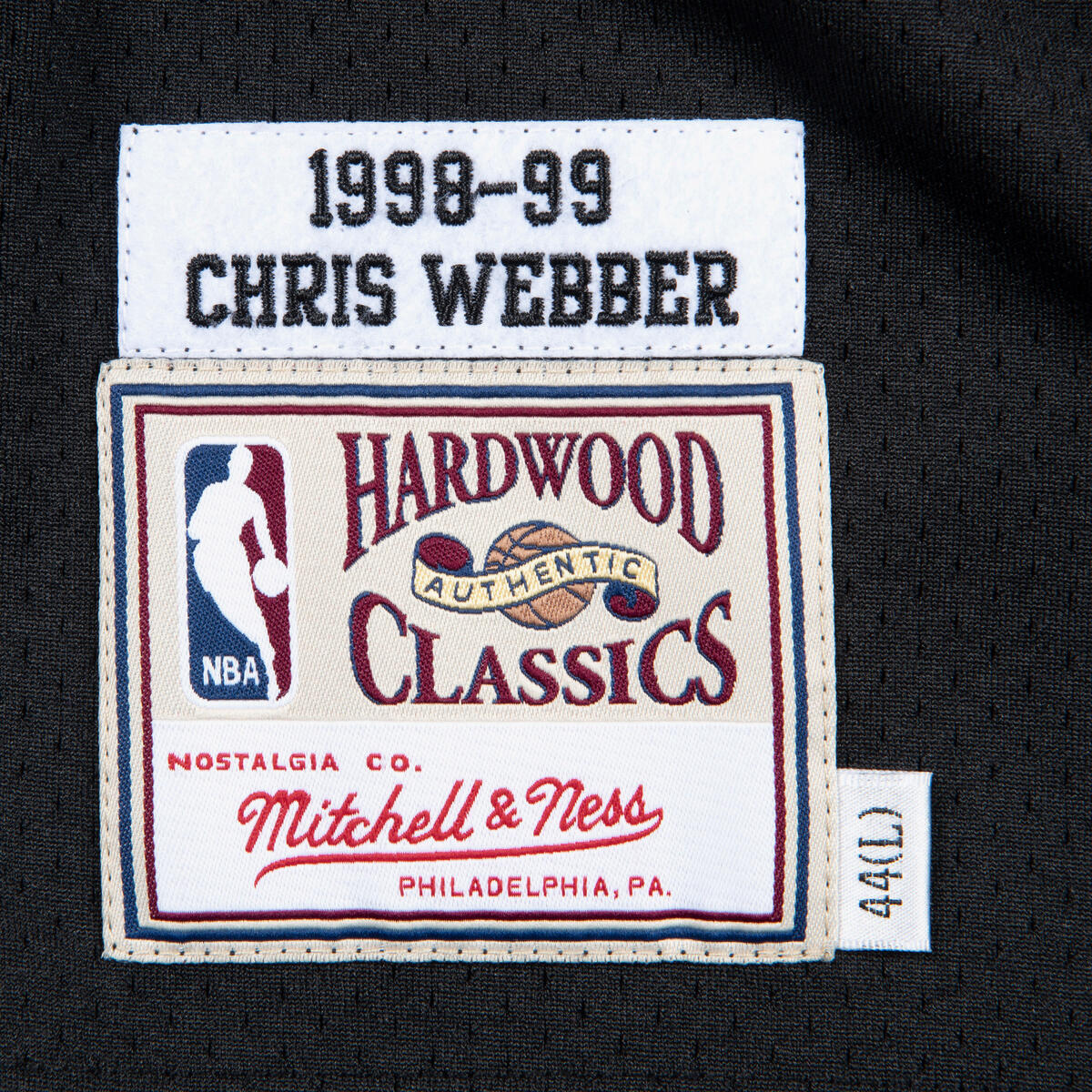 NBA AUTHENTIC JERSEY KINGS 1998 CHRIS WEBBER - Black - Image 3