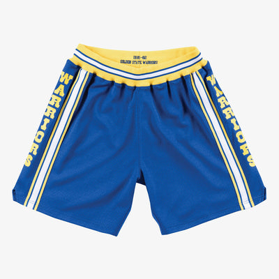 NBA AUTHENTIC ROAD SHORTS WARRIORS 81-82 Royal ASHRGS18038-GSWROYA81 - Image 1