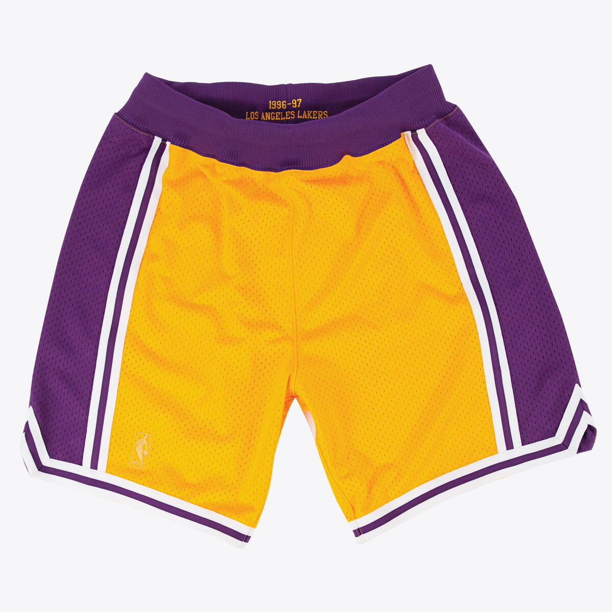 NBA AUTHENTIC HOME SHORTS LAKERS 96-97 Light Gold ASHRGS18121-LALLTGD96 - Image 1