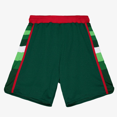 NBA AUTHENTIC ROAD SHORTS BUCKS 83-84 Dark Green ASHRGS18124-MBUDKGN83 - Image 1