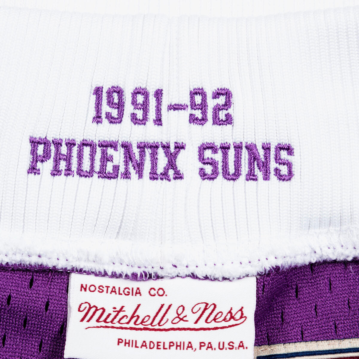 NBA AUTHENTIC SHORTS SUNS 91-92 Purple ASHRLG18040-PSUPURP91 - Image 5