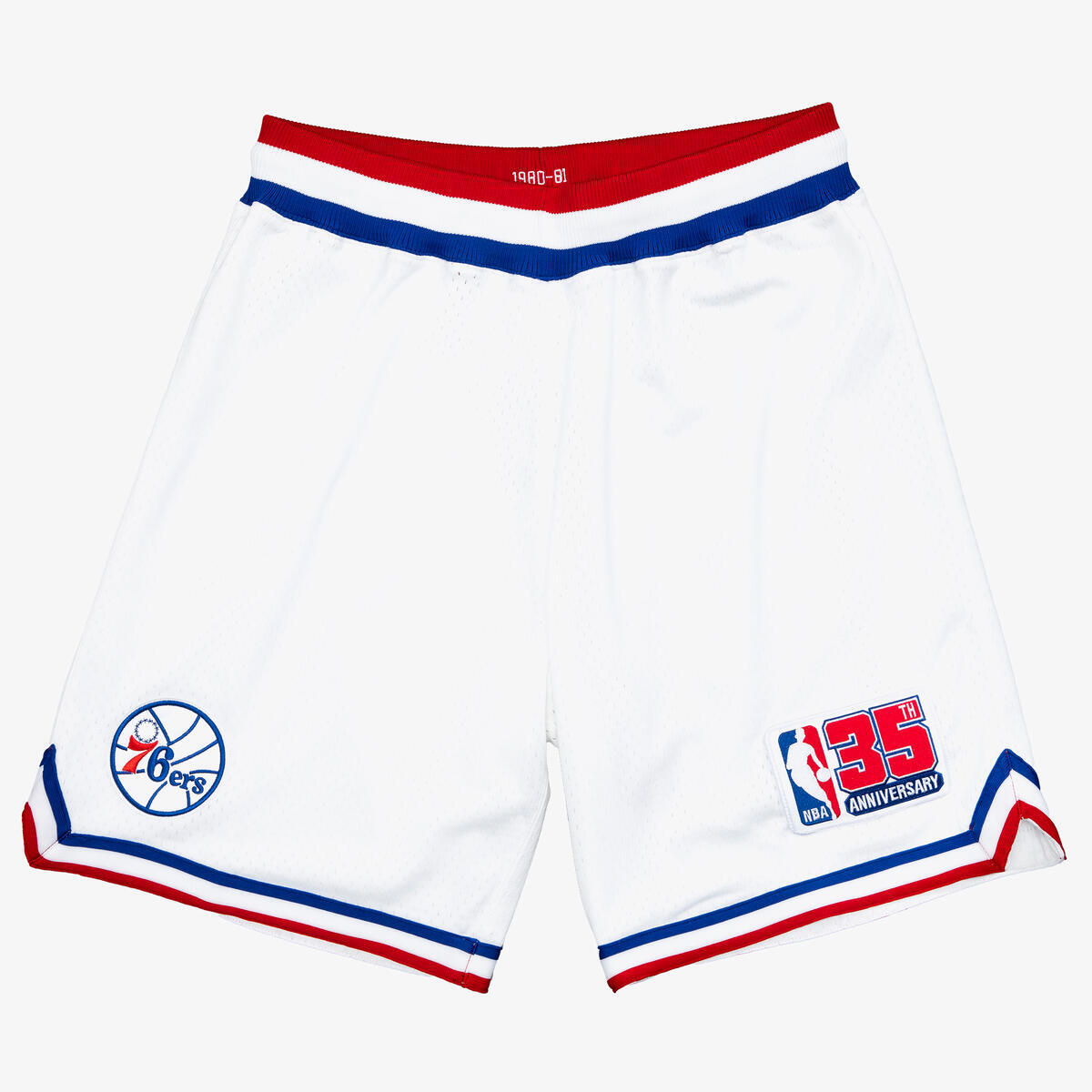 NBA AUTHENTIC SHORTS 76ERS 80 White ASHRSB19007-P76WHIT80 - Image 1