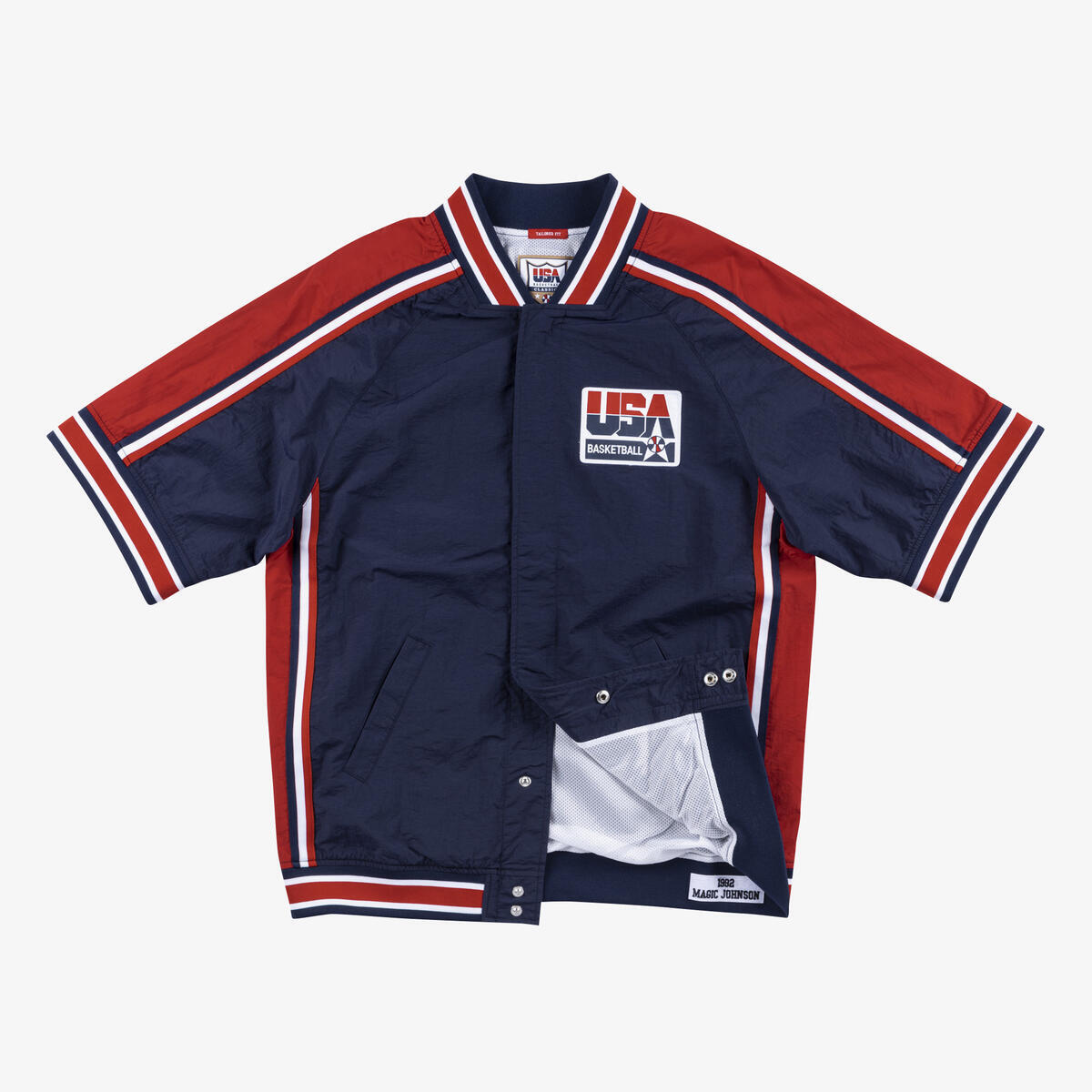 NBA AUTHENTIC WARM UP JACKET TEAM USA 1992 MAGIC JOHNSON Navy AWJKGS18421-USANAVY92EJH - Image 1