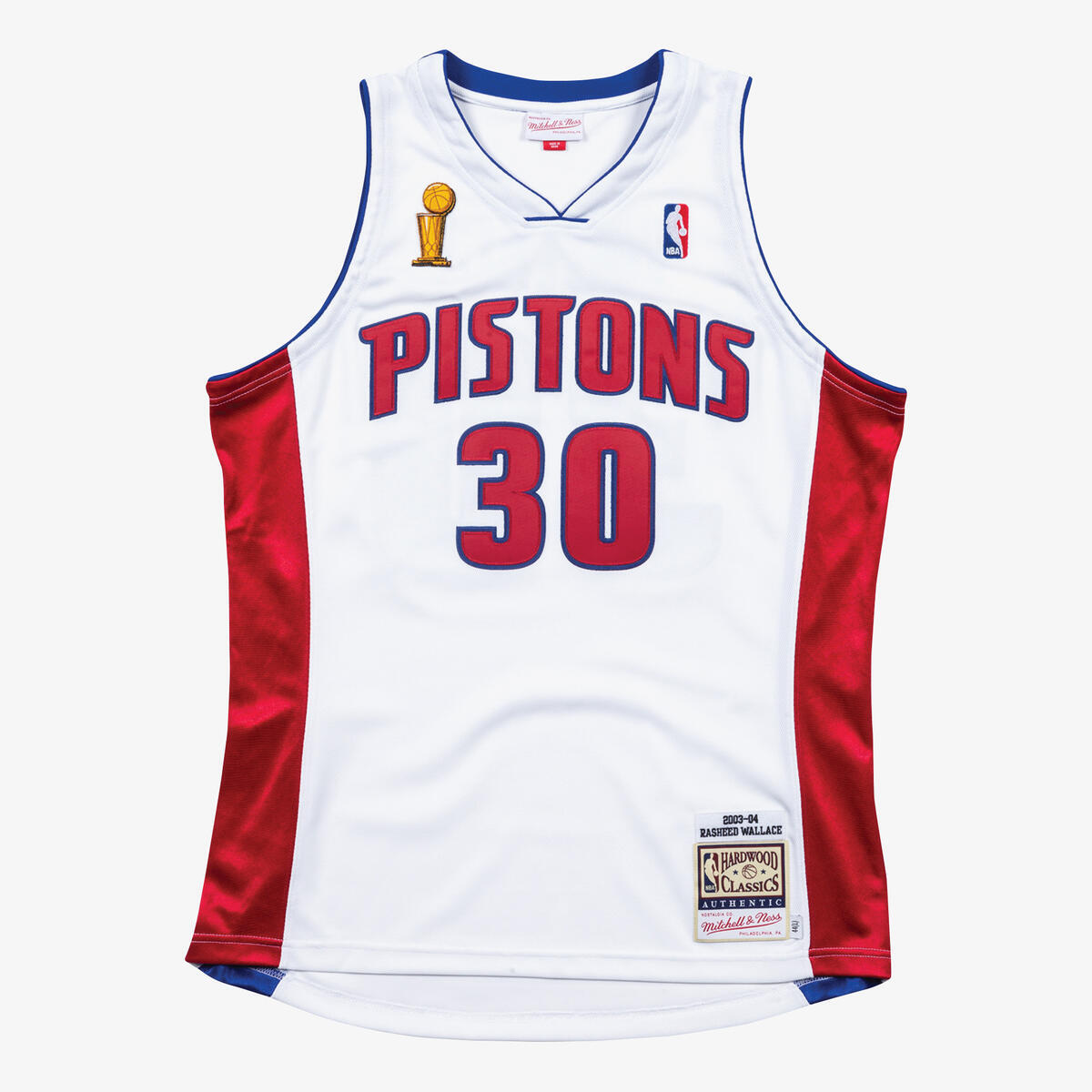 HOME FINALS JERSEY 2003 PISTONS RASHEED WALLACE - White