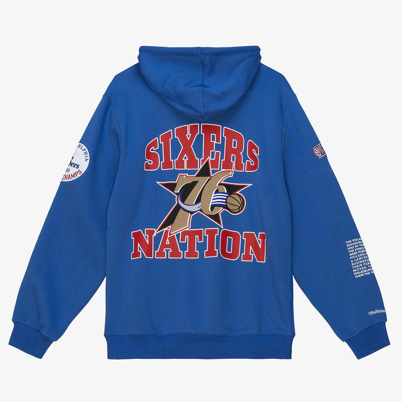 NBA TEAM ORIGINS FLEECE HOODIE 76ERS - Royal - Image 2