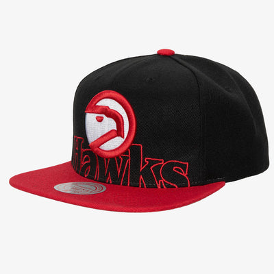NBA LOWOMEN'S BIG FACE SNAPBACK HWC HAWKS Black-Red HHSS2999-AHAYYPPPBKRD - Image 1