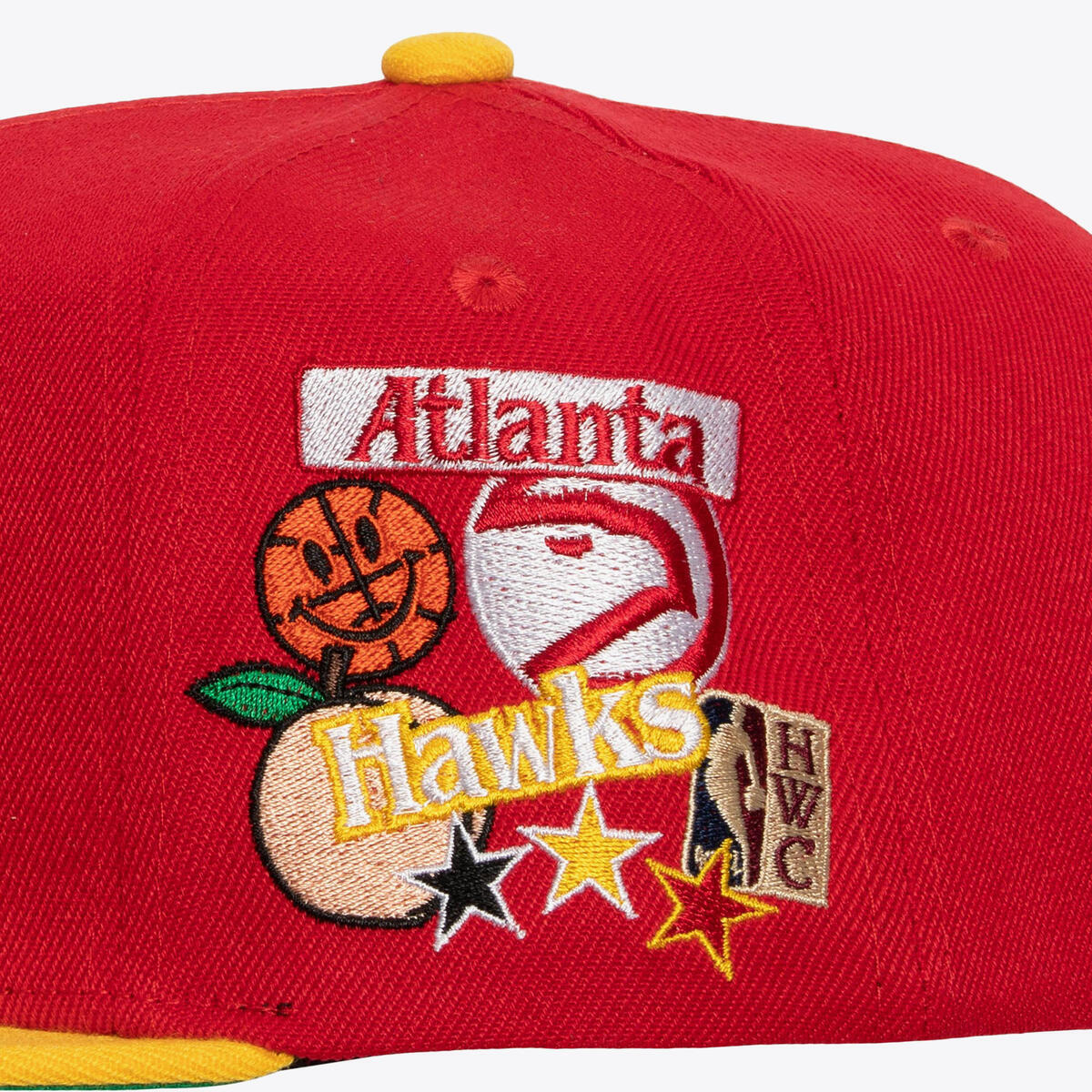 NBA PATCH OVERLOAD SNAPBACK HWC HAWKS Red-Yellow HHSS4327-AHAYYPPPRDYW - Image 3