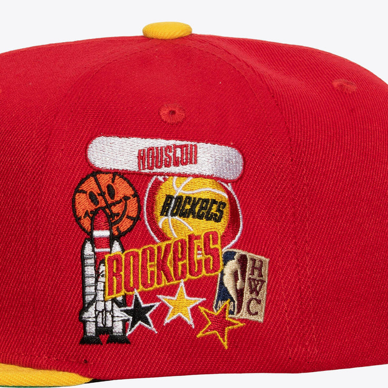 NBA PATCH OVERLOAD SNAPBACK HWC ROCKETS Red-Yellow HHSS4327-HROYYPPPRDYW - Image 3