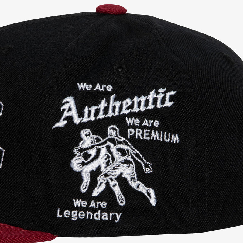 BRANDED VARSITY SNAPBACK Black-Red HHSS4820-MNNYYPPPBKRD - Image 4