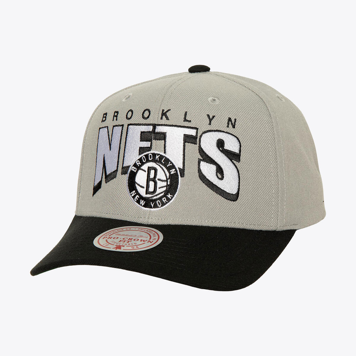 NBA BOOM TEXT PRO SNAPBACK NETS Grey HHSS6638-BNEYYPPPGREY - Image 1