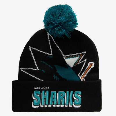 NHL PUNCH OUT POM KNIT SHARKS Black KTPCDX22016-SJSBLCK - Image 1