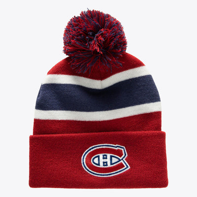 NHL STRIPE POM KNIT CANADIENS - Red