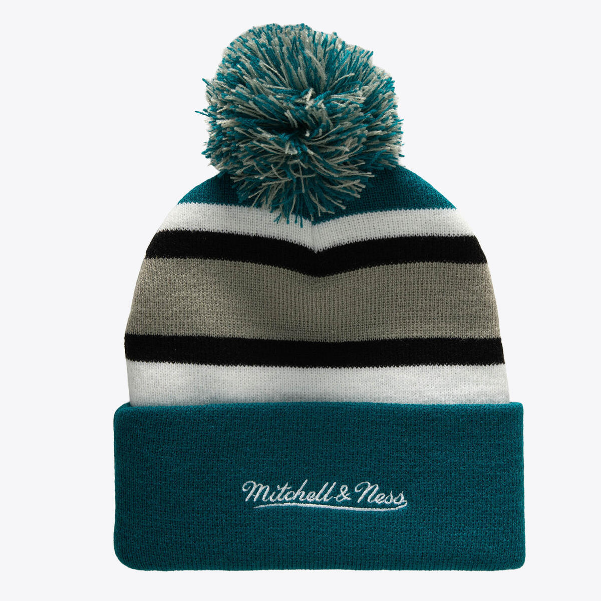 NHL STRIPE POM KNIT SHARKS Teal KTPCLD21212-SJSTEAL - Image 2