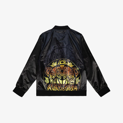 NBA BIG FACE 4.0 SATIN JACKET GRIZZLIES Black OJBF1261-VGRYYPPPBLCK - Image 2