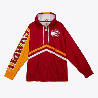 NBA UNDENIABLE FULL ZIP WINDBREAKER HAWKS Red-Yellow OJZP3409-AHAYYPPPRDYW - Image 1
