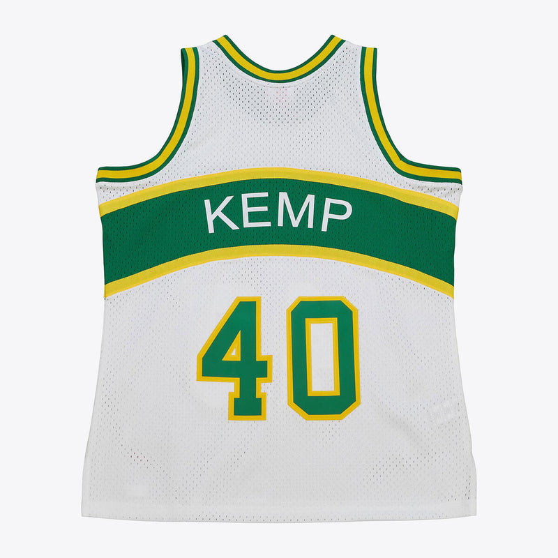 NBA HOME JERSEY SUPERSONICS 1994 SHAWN KEMP White SMJY5711-SSU94SKEWHIT - Image 2