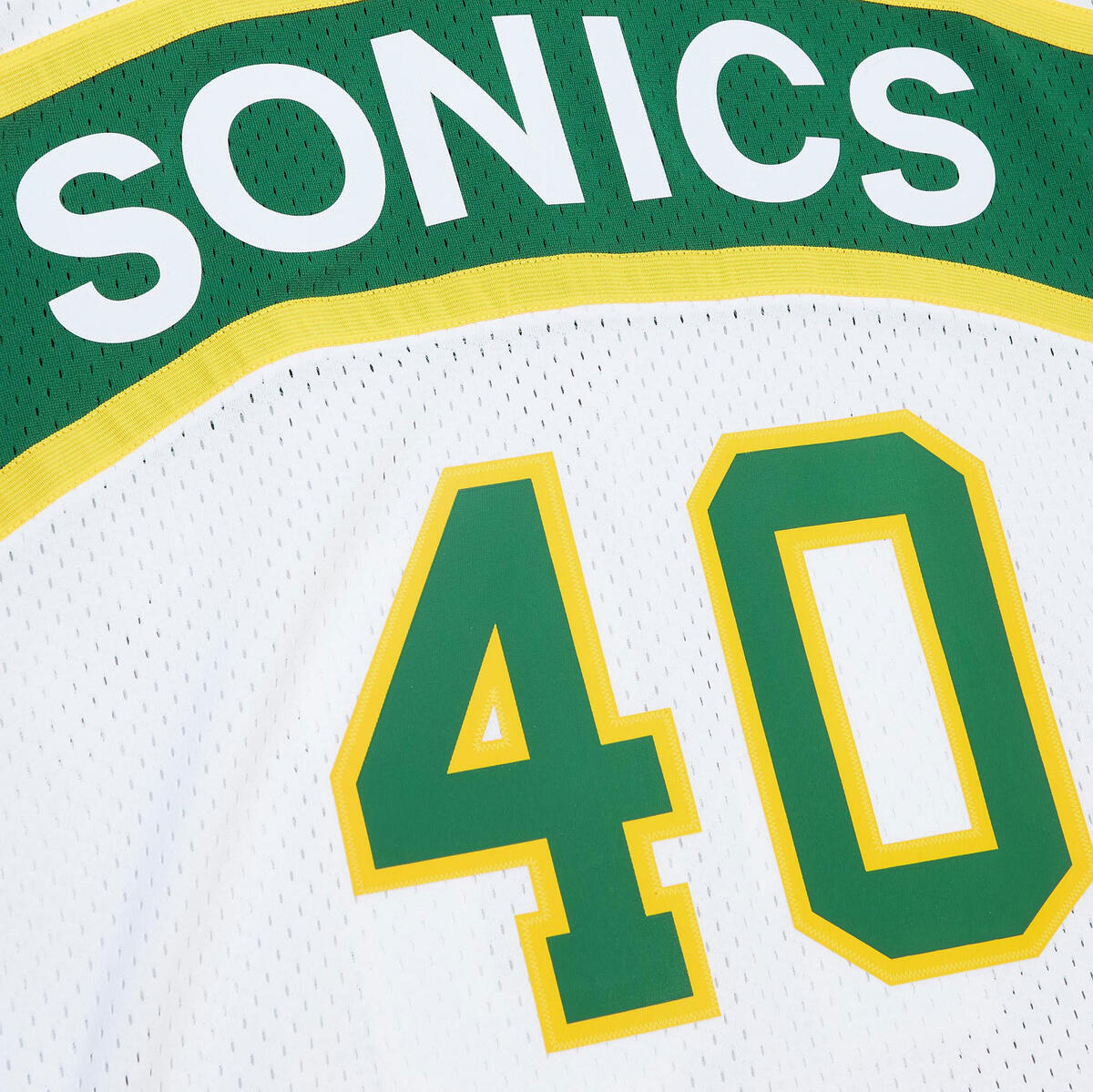 NBA HOME JERSEY SUPERSONICS 1994 SHAWN KEMP White SMJY5711-SSU94SKEWHIT - Image 3