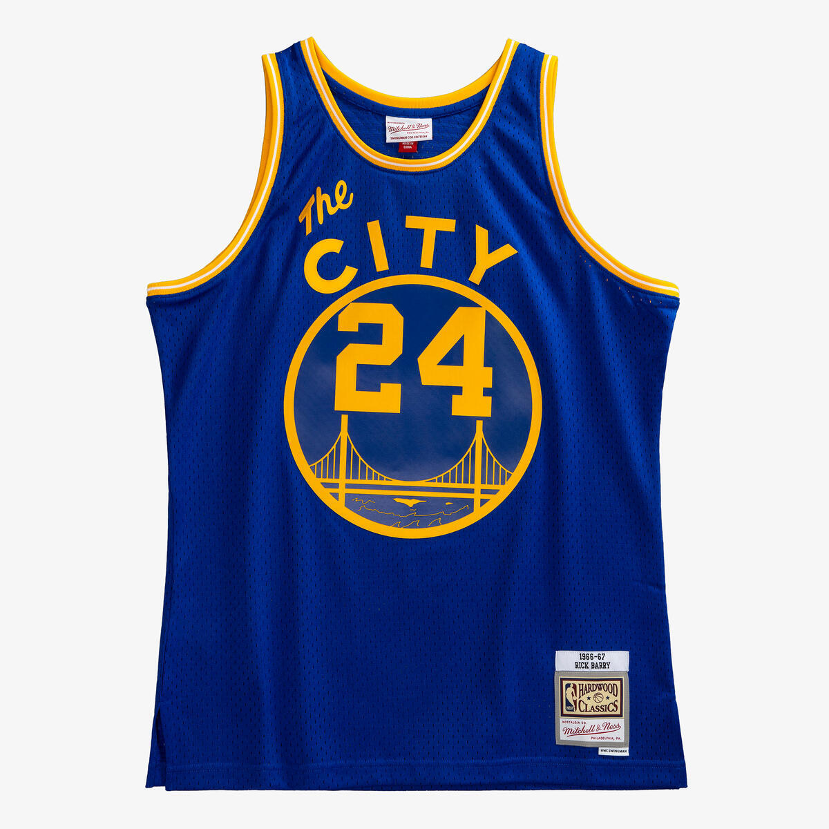 NBA SWINGMAN JERSEY WARRIORS 1966 RICK BARRY - Image 1