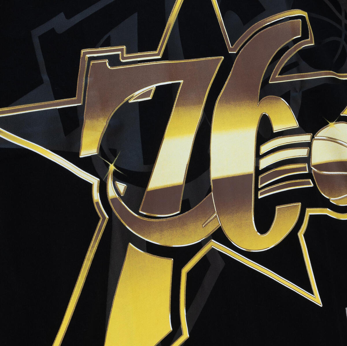 NBA BIG FACE 4.0 SS TEE 76ERS - Black - Image 3