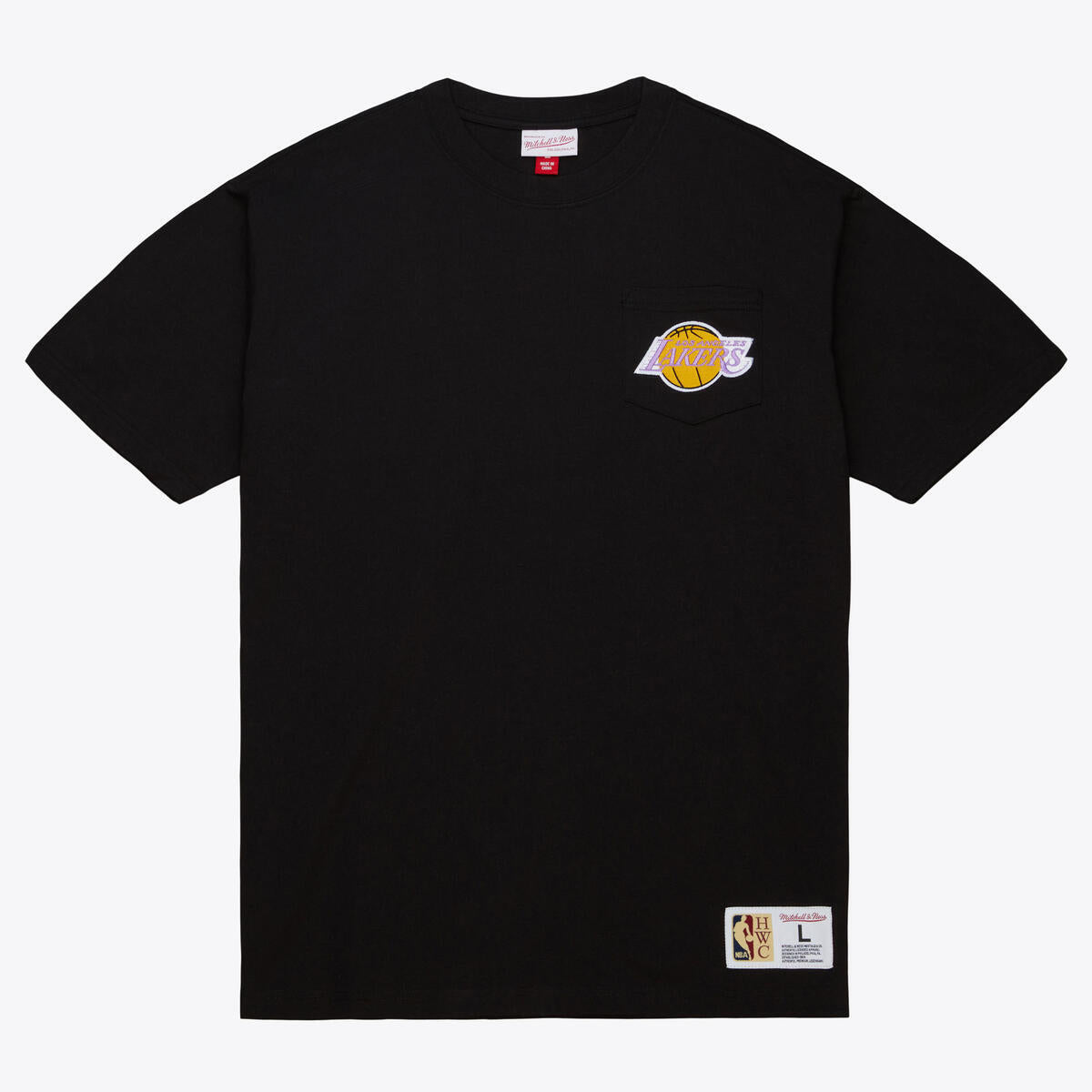 NBA PREMIUM POCKET TEE LAKERS Black TCRW6277-LALYYPPPBLCK - Image 4