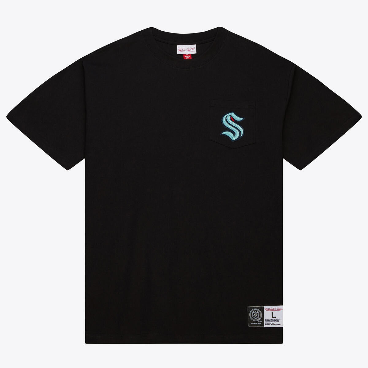 NHL PREMIUM POCKET TEE KRAKEN Black TCRW6277-SKRYYPPPBLCK - Image 1
