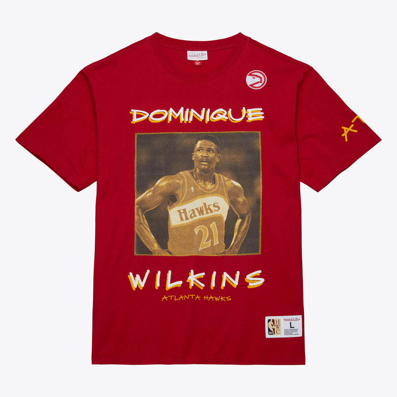 NBA HEAVYWEIGHT PREMIUM PLAYER TEE VINTAGE LOGO HAWKS DOMINIQUE WILKINS - Image 4