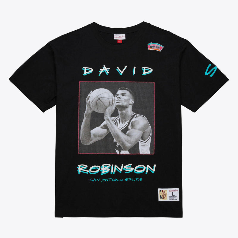 NBA HEAVYWEIGHT PREMIUM PLAYER TEE VINTAGE LOGO SPURS DAVID ROBINSON - Image 6