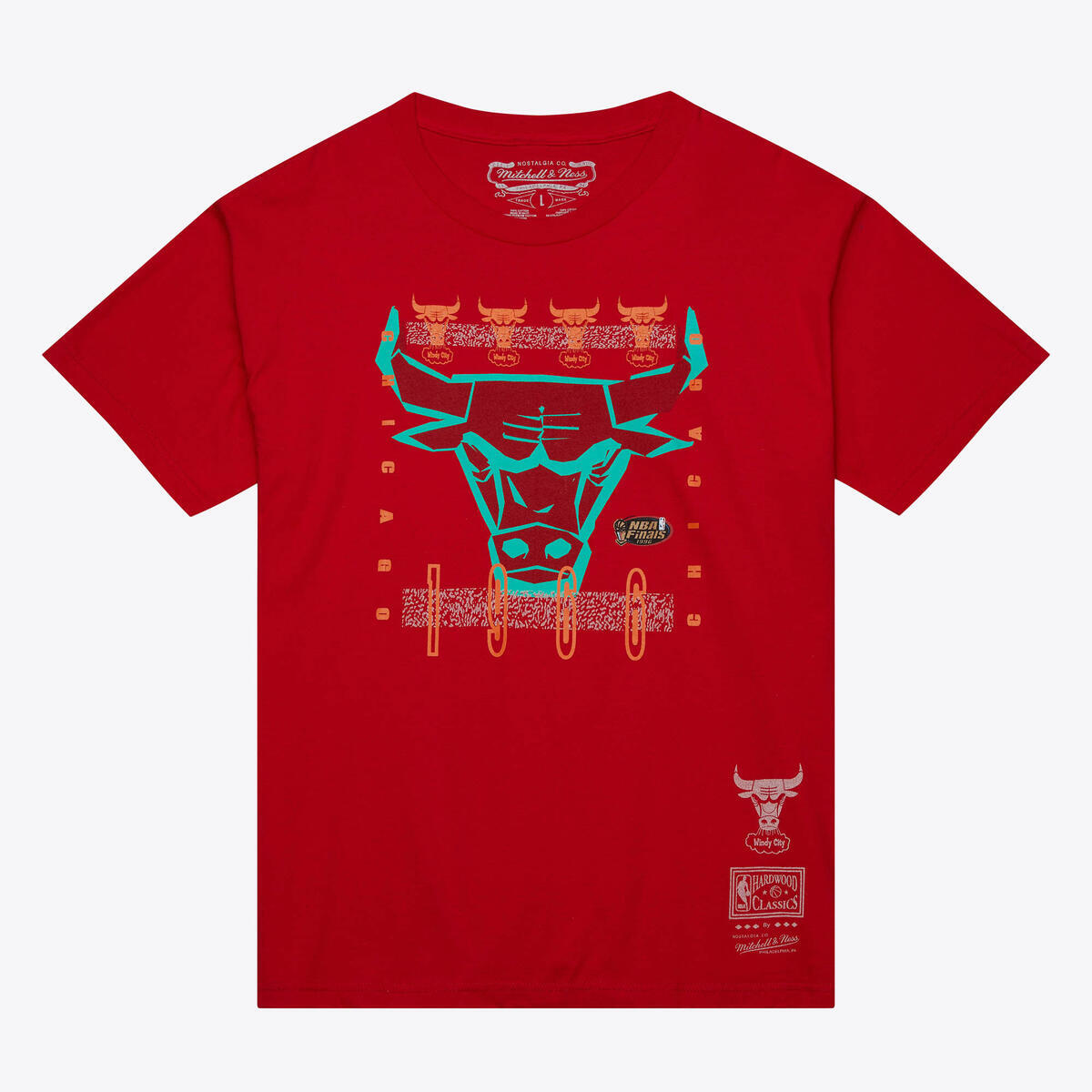 NBA 90S REFLECTIVE STATIC SS PREMIUM TEE BULLS Red TCRW6778-CBUYYPPPRED1 - Image 4