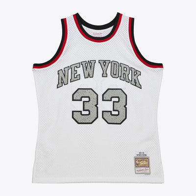 NBA CRACKED CEMENT SWINGMAN JERSEY KNICKS 1991 PATRICK EWING - Image 1